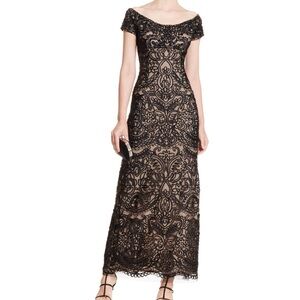 Alex Evenings Black Lace Maxi Dress